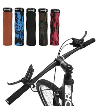 1 Чифт велосипедни писалки, комплект за планински велосипед, бамбук порести дръжка с едностранно заключване, велосипедна дръжка, съоръжения за езда