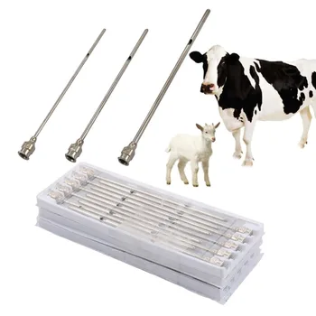 10 бр. игла за доене на крави, игла за доене на кози, дълга игла, спринцовка за подаване на мляко чрез ферма, Оборудване за бутилиране на бозайници