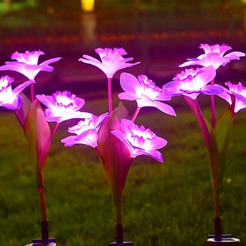 5 скилидки, че симулира слънчевата светлина за цветята, Водоустойчив изкуствени цветя, заземен лампа за украса на парти в градината, Слънчевата светлина за косене на трева