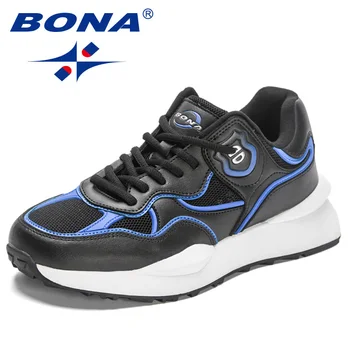 BONA 2023, Нов двустаен, Обзаведен, Спортни Обувки, Мъжки Тенденция е Лесна Обувки, Мъжки Ежедневни Обувки, Дишащи Спортни Обувки Mansculino