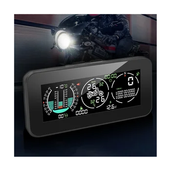 F3 Мотоциклет 3 в 1, монитор за налягането в гумите, GPS Скоростомер, Оборотомер, Измерване на наклон TPMS, LCD дисплей, цифров HUD