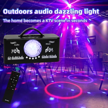 HCWE Ai Интелигентен Глас, звук Вечерни светлини Цветни градиентные led Plug-in Bluetooth Караоке Светлини Украса на празничната дискотека