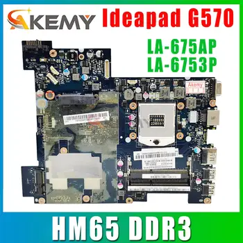LA-675AP LA-6753P За Lenovo Ideapad G570 дънна Платка на лаптоп 11013647 11013570 11013648 PGA 989 HM65 DDR3 дънна Платка на Лаптоп
