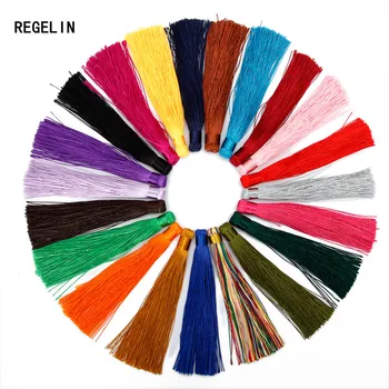 REGELIN 12 см, цветни обеци с пискюли, аксесоари, копринени пискюли, аксесоари за бижута 