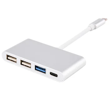 USB3.1 Type C към USB ХЪБ 4 в 1 Адаптер usb 3.0 хъб USB 2,0 C Многопортовый Конвертор за Зареждане на Център за MacBook ipad