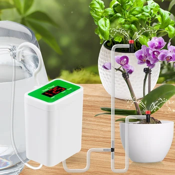 Водна помпа Интелигентна система таймер за капково напояване Устройство за автоматично поливане на градината Зареждане със слънчева енергия на стайни растения