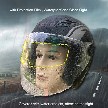 Водоустойчив филм за лещи мотоциклетни шлем Универсална фолио за защита от дъжд и мъгла Прозрачен стикер за лещи Фолио за защита на шлем от замъгляване