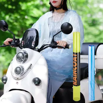 Еднократна велосипеден дъждобран дълъг водоустойчив Случаен еднократен PVC МТБ за езда Къмпинг дъждобран пончо Открит дъждовна дъждобран мушама