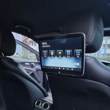 За Mercedes Benz Android Кола на задната седалка на ТЕЛЕВИЗИЯ облегалката за глава Монитор Таблет Сензорен Екран, Изтегляне на приложение PlayStore, 4G/wi-fi/Bluetooh/FM/SD