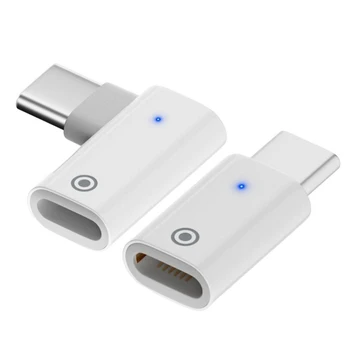 Зарядно устройство, USB Type C -Светкавица C за мъже и жени, адаптер за зарядно устройство на 90/180 градуса