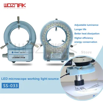Източник на светлина микроскоп Wozniak SS-033, околовръстен източник на светлина, околовръстен лампа, клиенти микроскоп, помощна лампа, Източник на бяла светлина