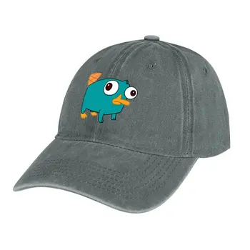 Ковбойская шапка Agente PPerry the Platypus, черни полистирен шапки за партита, шапки за жени и мъже