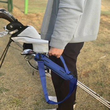 Лека чанта за носене на стика за голф, найлонова чанта-органайзер за тренировъчно поле, чанта за тренировки