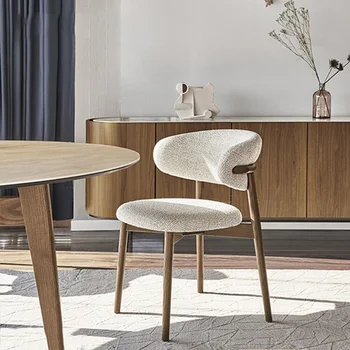 Луксозна дървена възглавница за хранене на стол, съвременни ергономични офис трапезни столове в скандинавски стил, мебели за дома Sillas Comedor