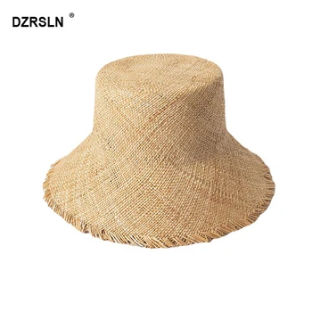 Лятна нова мода ежедневни вълнена панама Baocao с плосък покрив, жените солнцезащитная сламена шапка за пътуване на открито