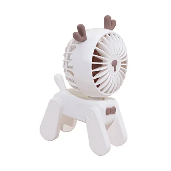 Малък Настолен вентилатор, може да използвате стационарен настолен мини вентилатор за възрастни и деца за пътуване на открито (бял)