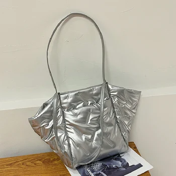 Модерен космически памучни торби през рамо, за жени, по-голямата голям пътна чанта за съхранение, дамски луксозен дизайнерски дамски naka чанта под мишниците