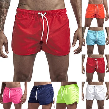Мъжки шорти Бански костюми, Плажни Гащи 2023 Нови Горещите Летни Топене на Спортни Шорти за бягане във фитнеса Мъжки плажно облекло