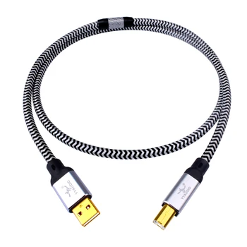 Обновена версия на OFHC, посеребренный HiFi, USB-кабел, декодер, кабел за звукови карти, линия за предаване на данни КПР