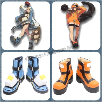 Обувки за cosplay GUILTY GEAR STRIVE Katarina, обувки от аниме Guilty Gear Strive May Ботуши, аксесоари за cosplay на Хелоуин и Коледа