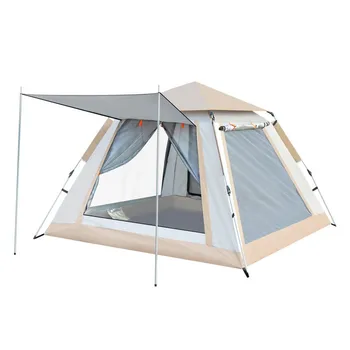 Палатка за къмпинг, 3-4/5-8 души, Многоместная, напълно автоматична, быстрооткрывающаяся палатка за нощуване на открито, Ветрозащитная, Непромокаемая, солнцезащитная