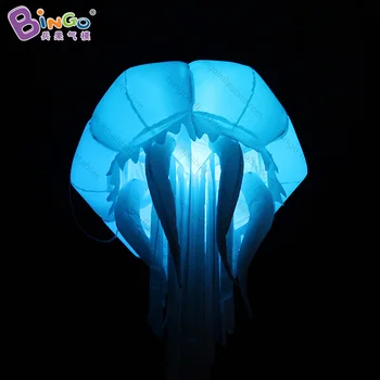 Подвесная 0,8 м, надуваеми медуза с led за декорация на събития/надуваеми играчки във формата на медузи в балон с горещ въздух