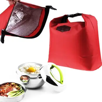 Преносима термоизолированная чанта-хладилник за обяд, чанта за съхранение на обяд на открито, Термоорганизатор за обяд, чанта-тоут за работа, на училище, на пикник