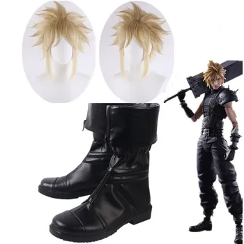 Римейк на Final Fantasy VII Cloud Strife Костюм FF Cloud Cosplay обувки подпори за костюми, Обувки за Хелоуин Карнавальная обувки по поръчка мъжки