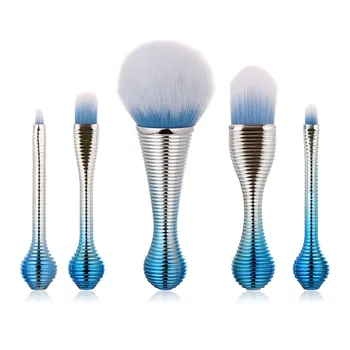 Стилни сини сребърни Близалки за грим, комплект от 5 теми, Мултифункционални козметични Средства за лице, Аксесоари За грим