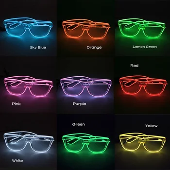 Стръмни светещи цветни очила с led осветление, светещи неонови осветена светлина слънчеви очила, мигащи вечерни очила за нощен клуб, DJ, декор за денс партита