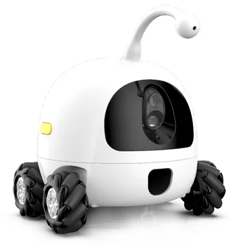 Уеб камера на новия дизайн на Full HD 1080P Smart Пет Robott Робот-играчка за домашни любимци Робот с камера за кучета, играчка за котки, Интелигентен робот-компаньон