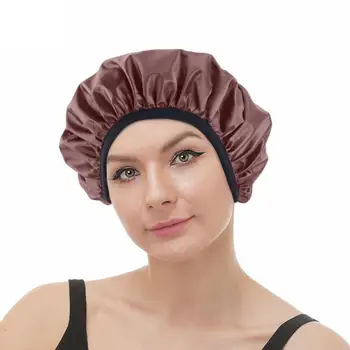 Шапка за коса, Нескользящая Шапка за душ, за многократна употреба прическа, Модерен женски прическа с дълга и къдрава коса, шапка за сън