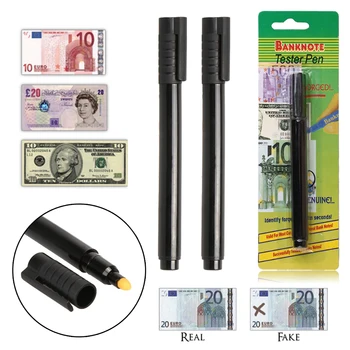 инструменти за проверка на банкноти 2 елемента, преносим мини-дръжка-тестер банкноти, лесен детектор на пари, дръжка-графити за доларова банкнота на САЩ